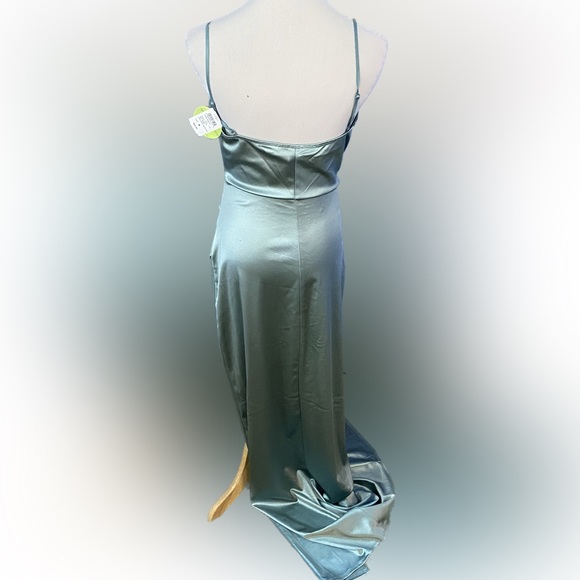 NWT Windsor Shiny Dress w Slit (M) - Picture 2 of 9